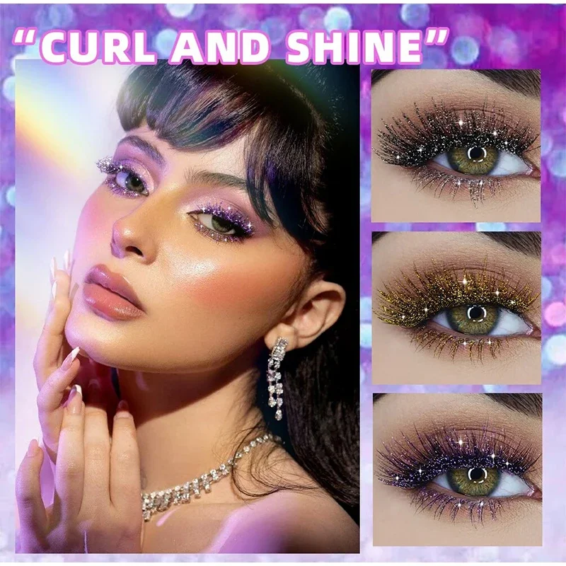 Glanzend Hart Crusher Eye Black Mascara Diamant Mascara Dikke Glanzende Wimper Curling Extension Make-Up Waterdicht Fleuren Ogen