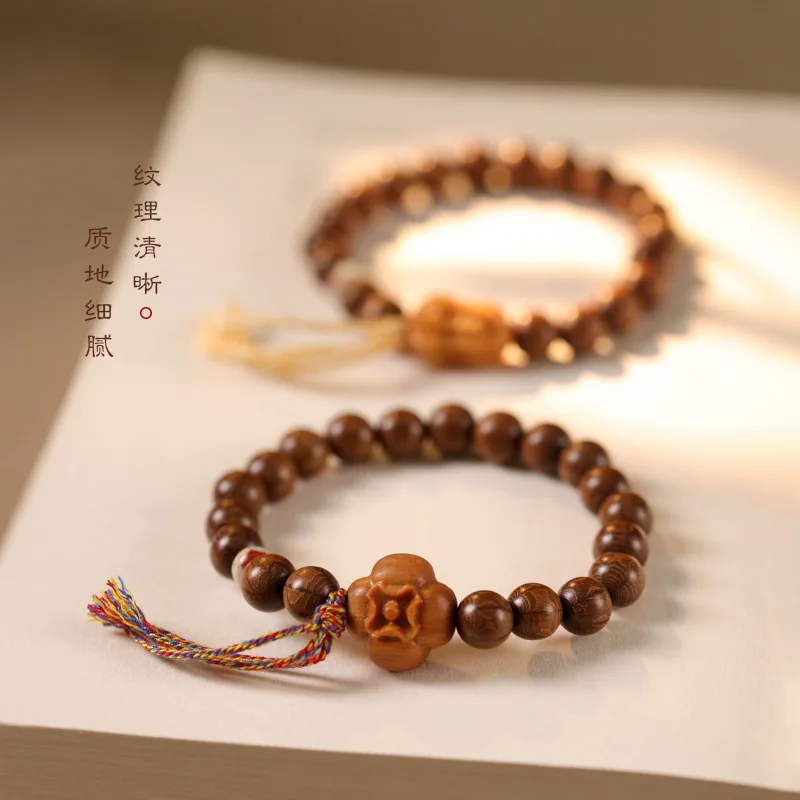 سوار الصلاة البوذية بستة مسارات، سوار الخرز الخشبي الجديد على الطراز الصيني للجنسين #3