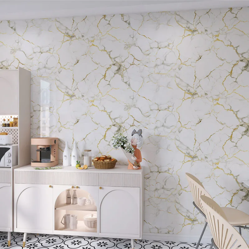 PVC Adhesive Wallpaper for Wall 40cm Peel and Stick Wallpaper Kitchen Waterproof and Oil Resistant Cooking Bench Sticker Home