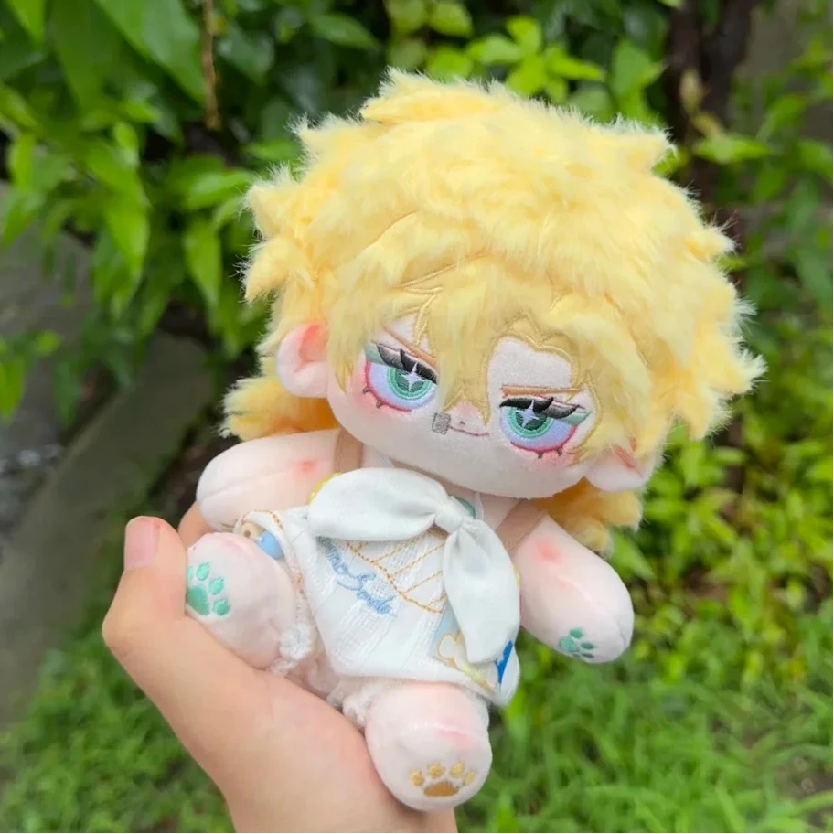 20 cm Pluche Anime Jo Jo Bizarre Adventure Giorno Giovanna Figuur Cosplay Dress Up Katoenen Pop Lichaam Speelgoed Gevulde Fans voor Geschenken