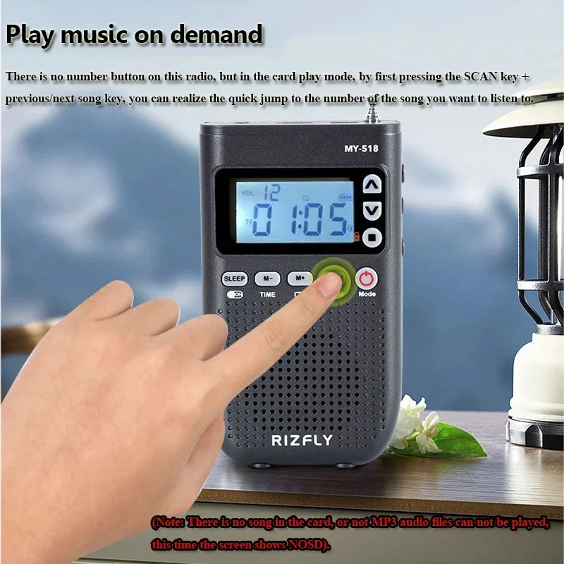 MY-518 Tragbares Radio AM FM Drahtlose Bluetooth-Lautsprecher Eingebautes 2500 mAh Unterstützung TF-Karte Wiedergabe MP3 Walkman Mini-Radio