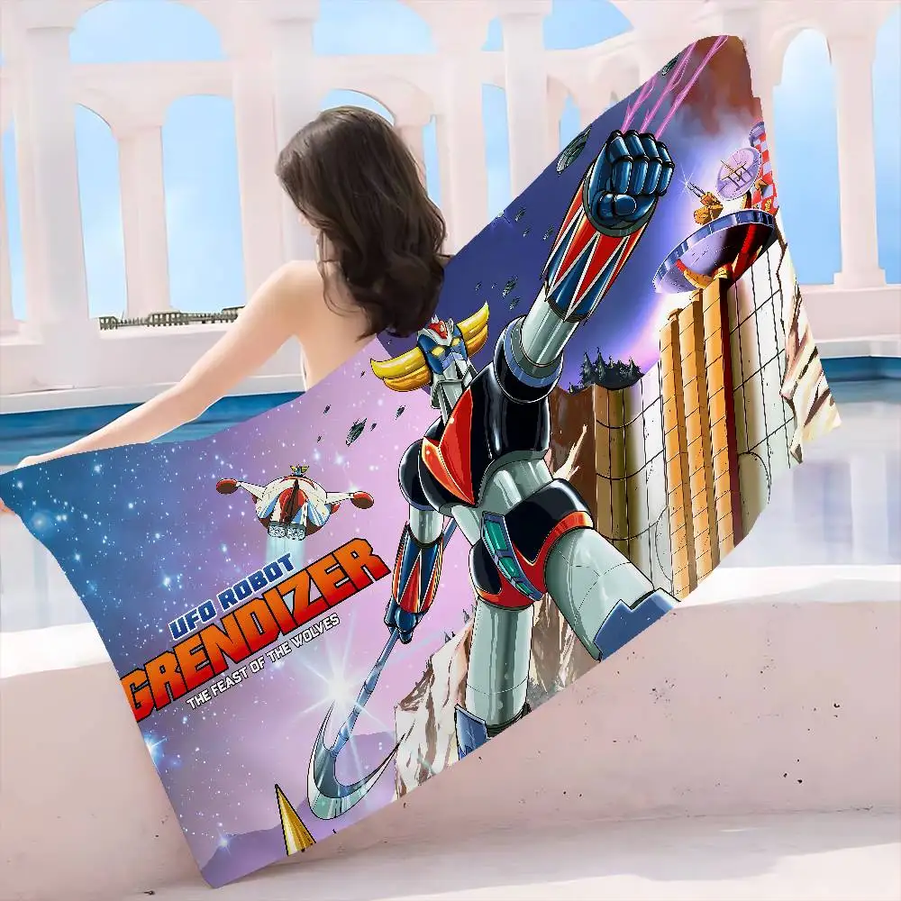 UFO ROBO GRENDIZER GOLDORAK Microfiber Beach Towel Absorbent Quick dry Soft Yoga Swimming Resort Mountain Climbing Towel