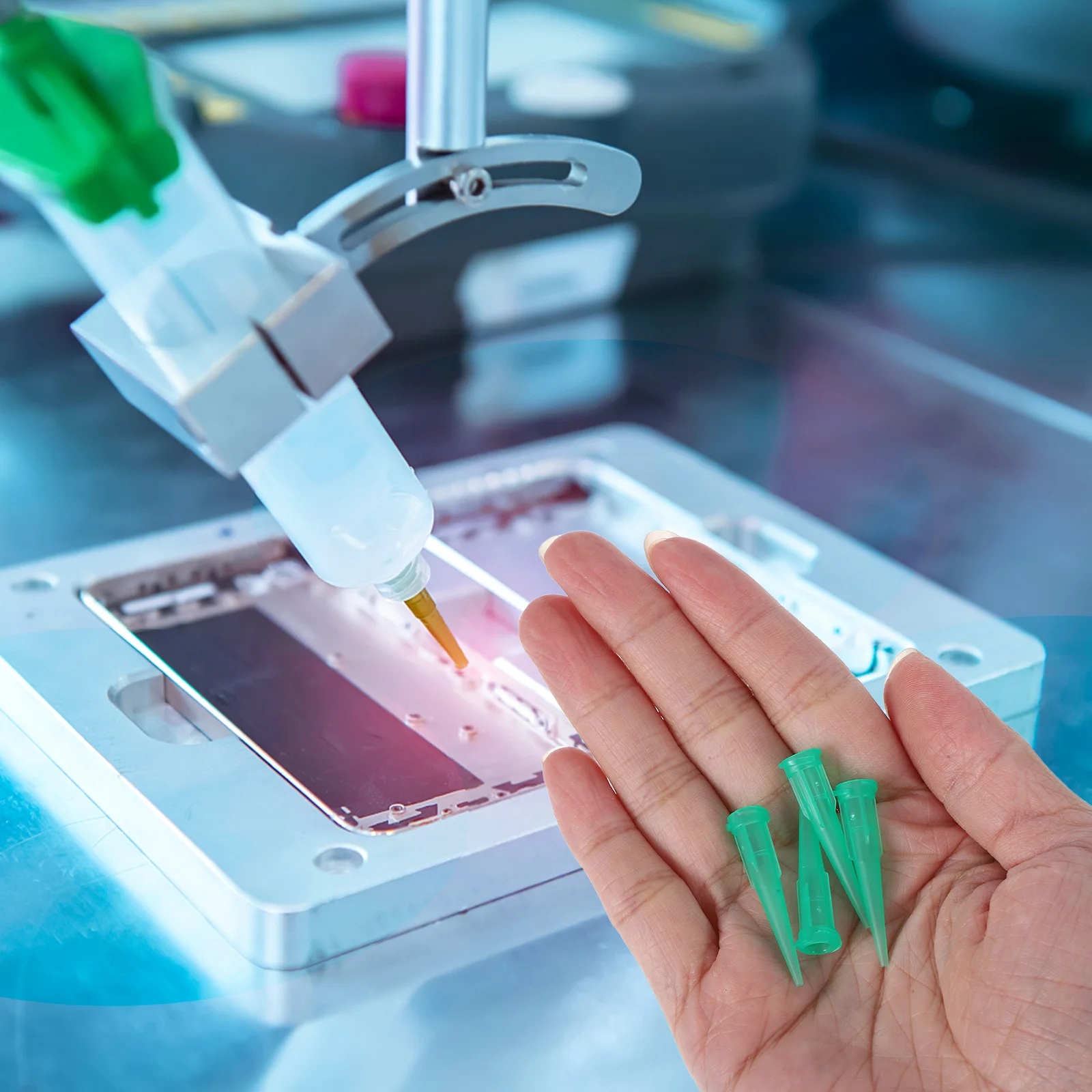 

100 шт., пластиковые насадки для бутылок с клеем, сменные насадки для дозирования для лабораторных инструментов, аксессуары, дозатор клея