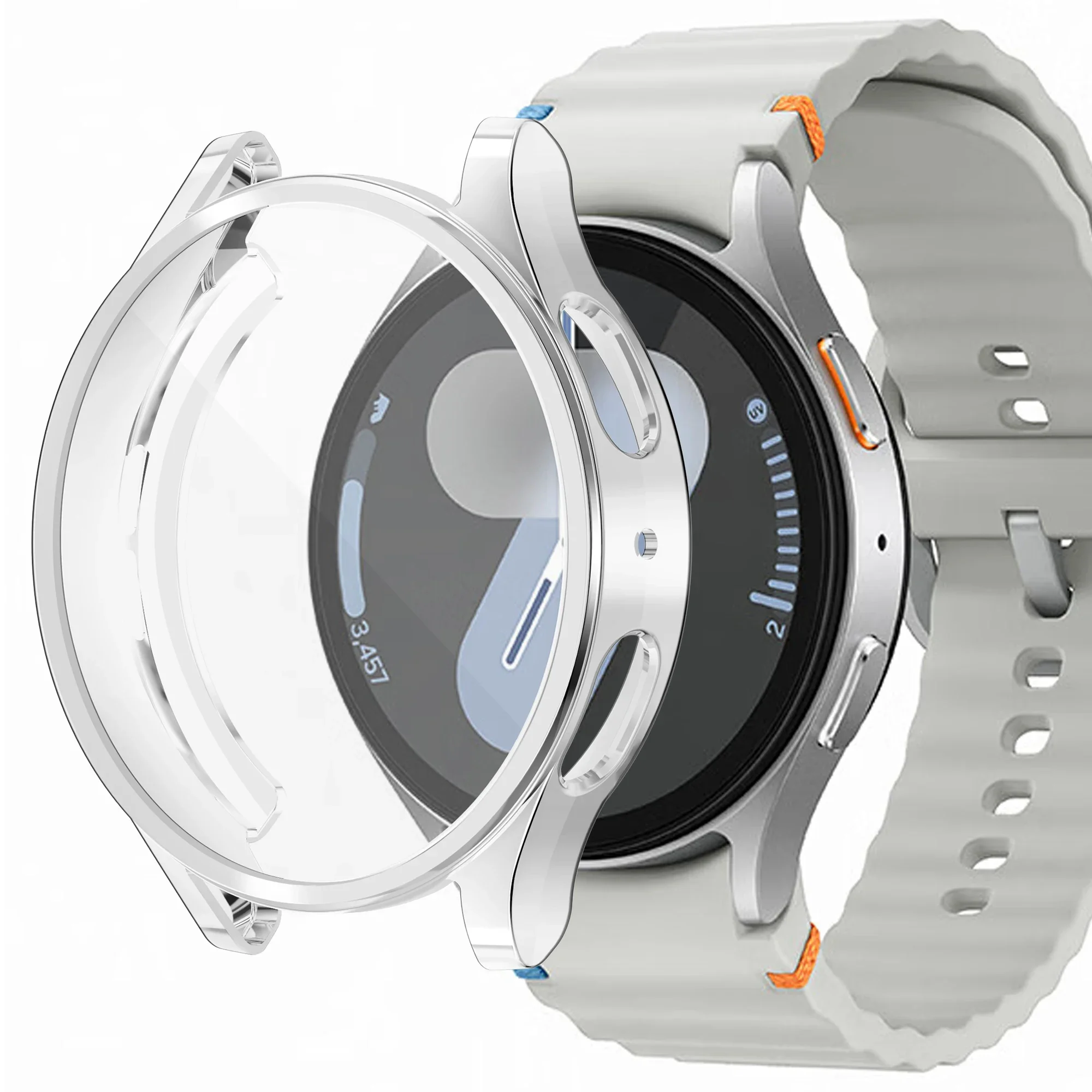 6 Colors TPU Case For Samsung Galaxy Watch 7 40mm 44mm Full Cover Screen Protector For Samsung Watch7 40mm/44mm Protective Case