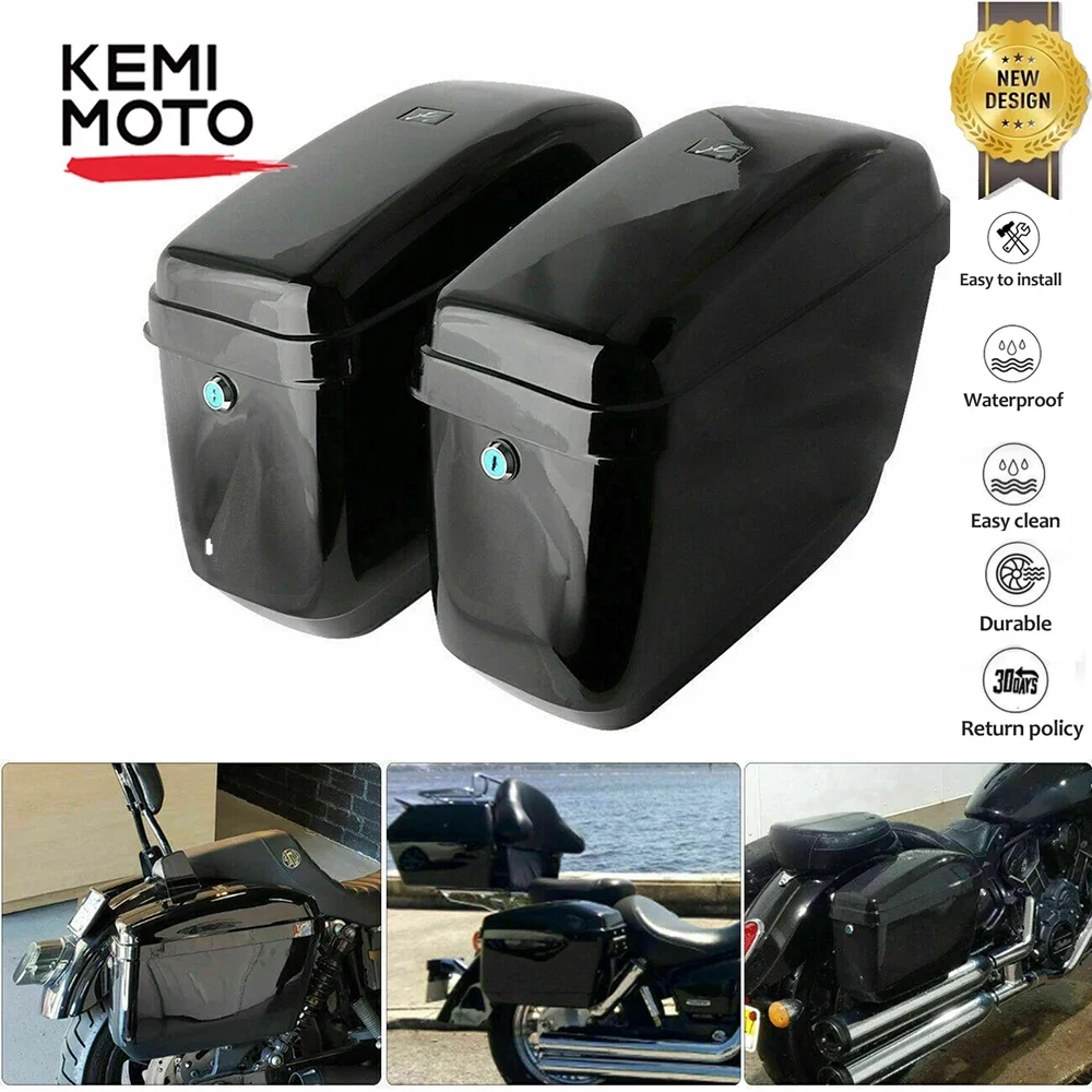 Universal Hard Trunk Saddle Bags Luggage Brackets Luggage Bag Hard Bags For Shadow For Suzuki For Kawasaki for Softail for BMW