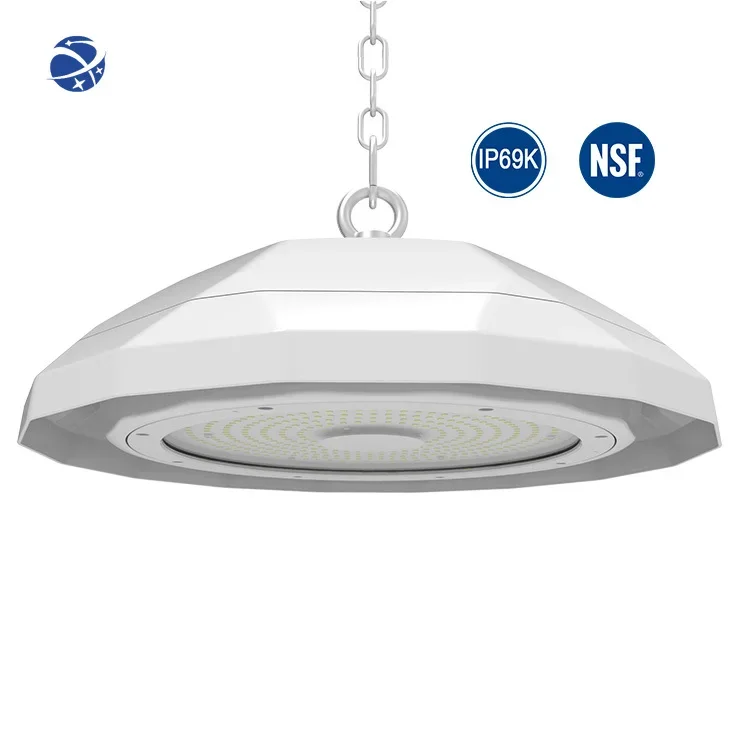 YUNYI XSY USA Warehouse Stock Wet Locations And High Pressure Cleaning Used NSF Rated UFO LED High Bays Light 200W 150W