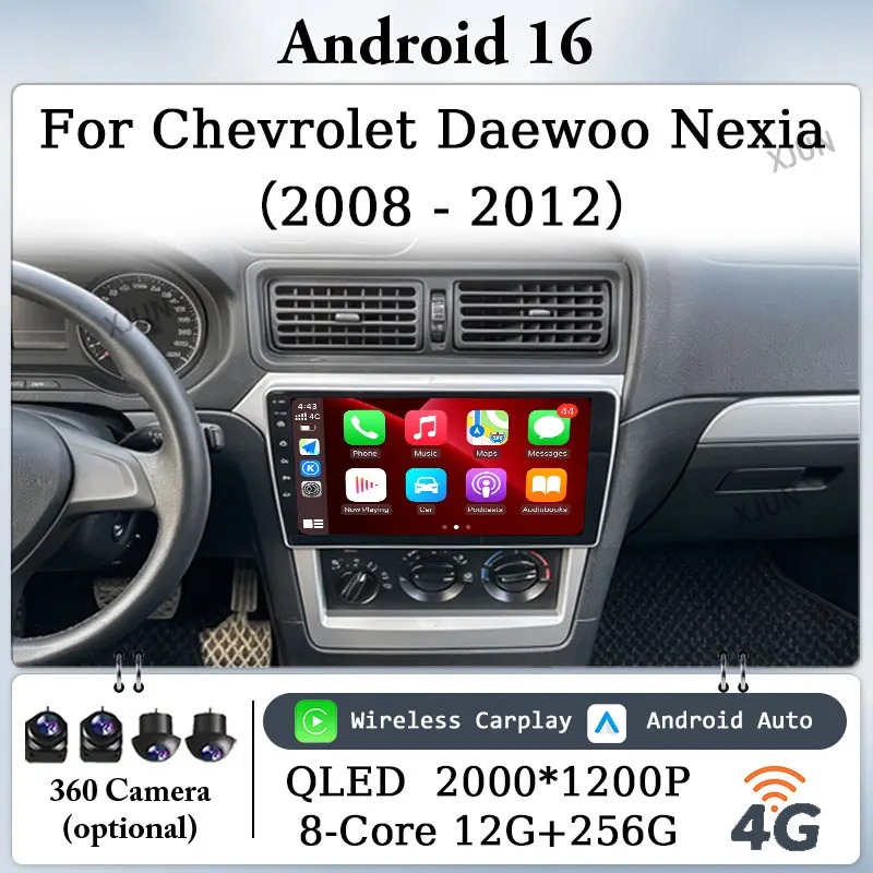 For Chevrolet Daewoo Nexia 2008‑2012 Car Radio Multimedia Player 9