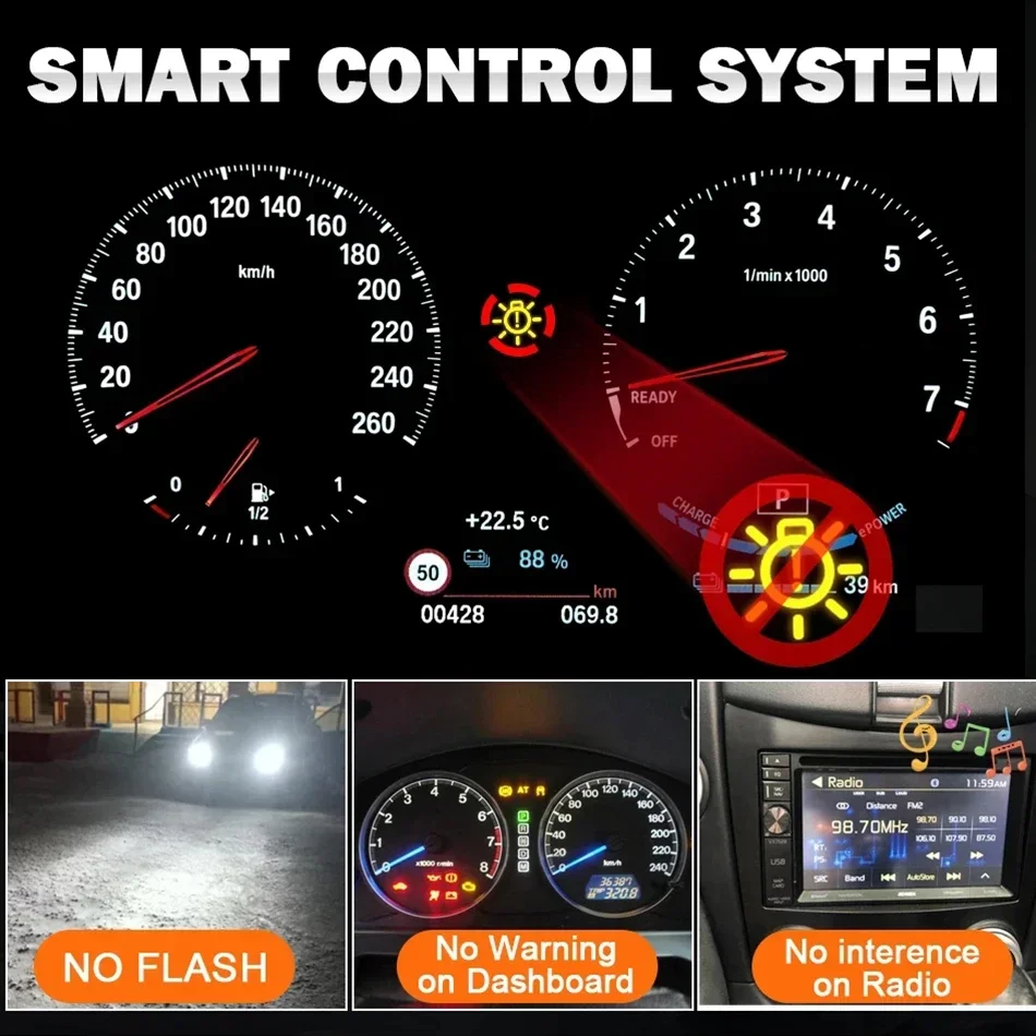 H7 LED Canbus Headlight 30000LM CSP H4 H1 H11 9005 9006 HB4 9012 HIR2 160W 6000K Bulb Car LED Fog Light 12V 24V Truck