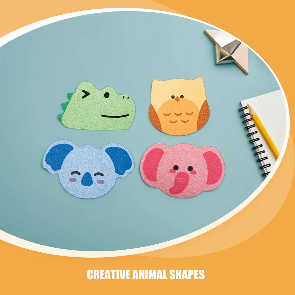 Éponges de bain en forme d'animal en pâte de bois, 4 pièces, Koala, éléphant, hibou, ensembles d'éponges de douche réutilisables pour enfants et adultes, fournitures de bain amusantes