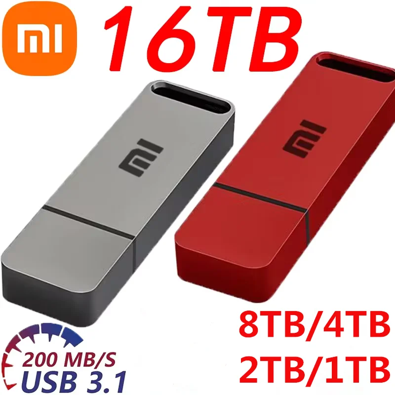 Xiaomi USB 16TB 8TB OTG Metal 3.1 Pen Drive Key 4TB 2TB Type C High Speed Portable Pendrive Flash Drive Memory Stick Waterproof