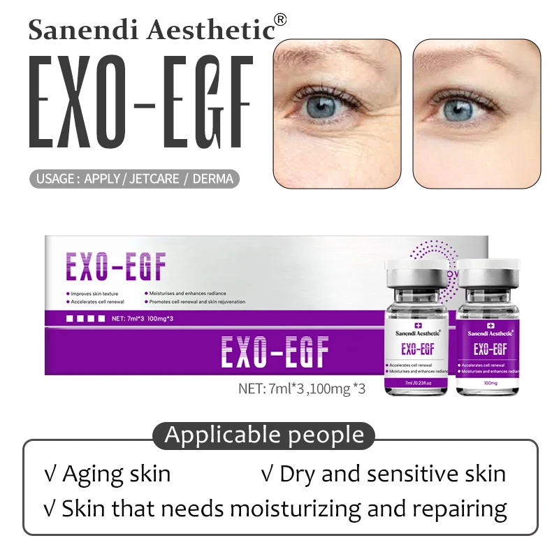 EXO-EGF & CICA+B5 Repair Serum Kit, Exo EGF Ampoule, Calming Hydrating Skin Care for Sensitive Skin