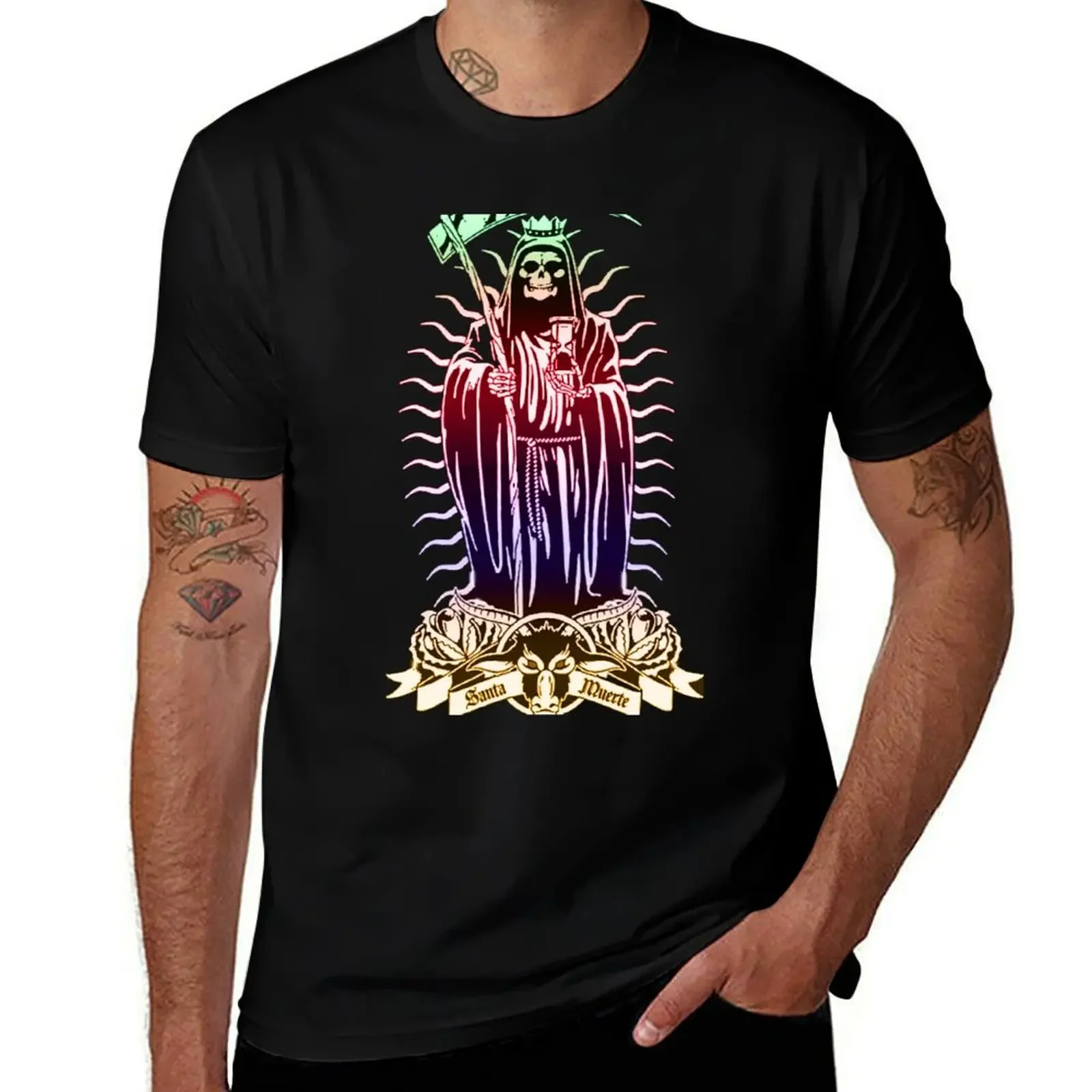 

Santa Muerte - Holy Death T-Shirt essential t shirt sports fans oversized vintage clothes shirts men