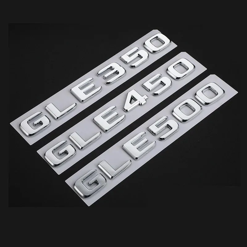 ABS 3D Chrome Letters For Car Trunk Emblem Logo Mercedes GLE 350 450 500 W166 W167 GLS 450 500 X166 X167 Lettering Accessories