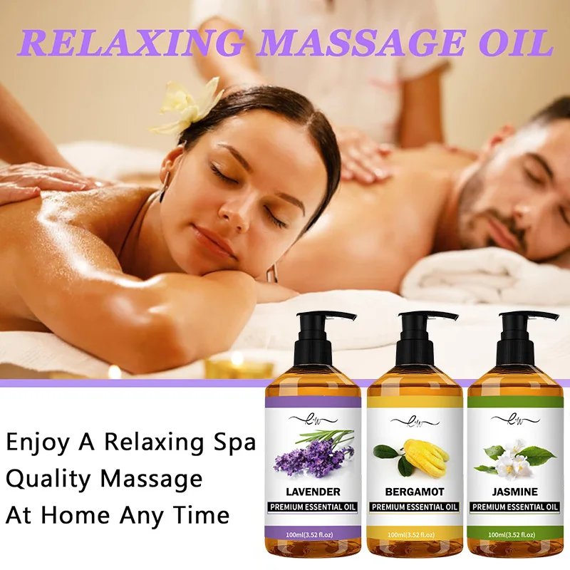 100ml Herbal Massage Oil - Lavender Ginger Mugwort with Coconut Chamomile, Hair & Body Nourishing Oil, Meridian Relaxation, Natu