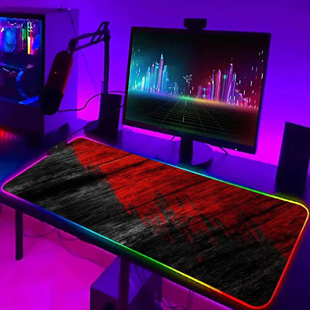 

Grey Series Mouse Pad XXL RGB Gaming Mouse Pad Gamer Accessories Large LED Light Mousepads PC Computer Desk Mat with Backlit