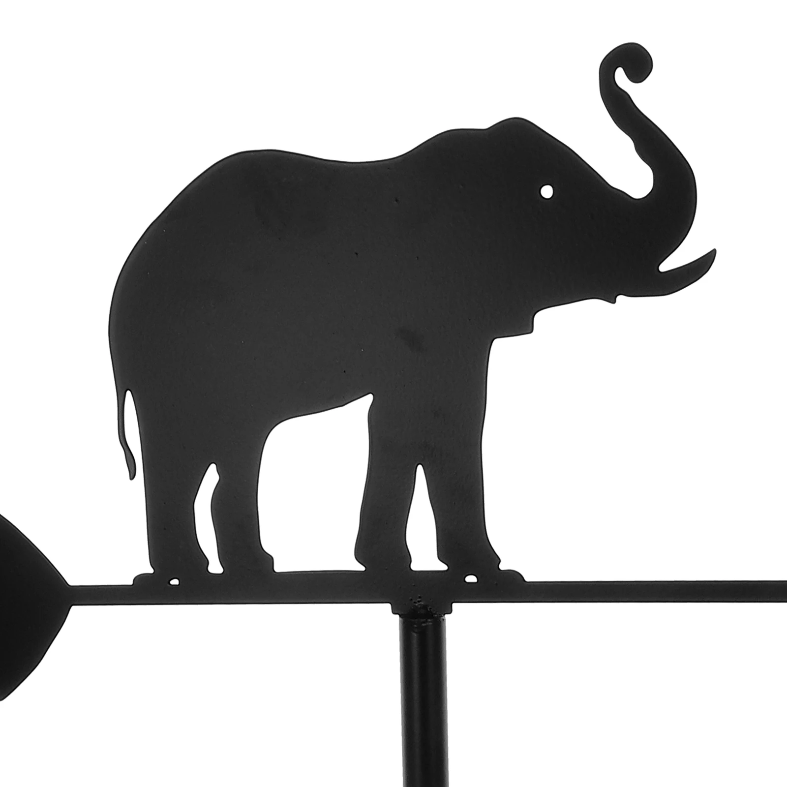 

1 Set Iron Art Elephant Decoration Weather Metal Garden Yard Wind Direction Indicator Roof Ground Lawn Weathervane Decorative
