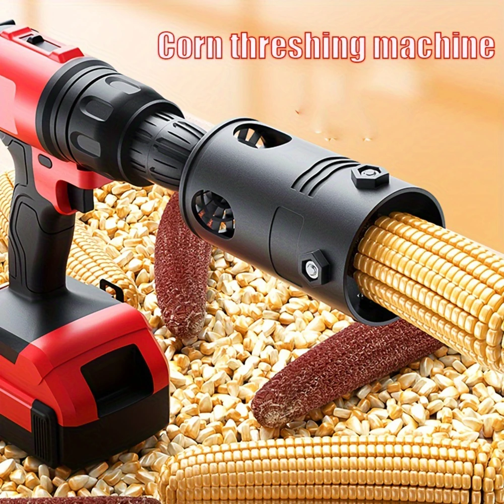 

Corn Sheller Machine Multifunctional Easy Corn Remover Corn Thresher Peeling for Hand Drill Kitchen Restaurant Families Devices