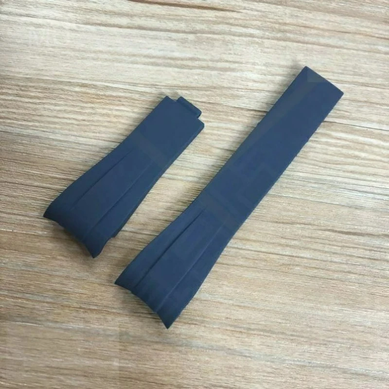 Original Silicone Watch Strap for Rolex Submariner Datejust Explorer 2 Special Strap Curved Interface Folding Buckle 20 21mm
