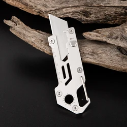 EDC Multipurpose Ulity Knife Mini Portable Keychain Pocket Knife Paper Replaceable Blade Box Cutter DIY Unpacking Hand Tools