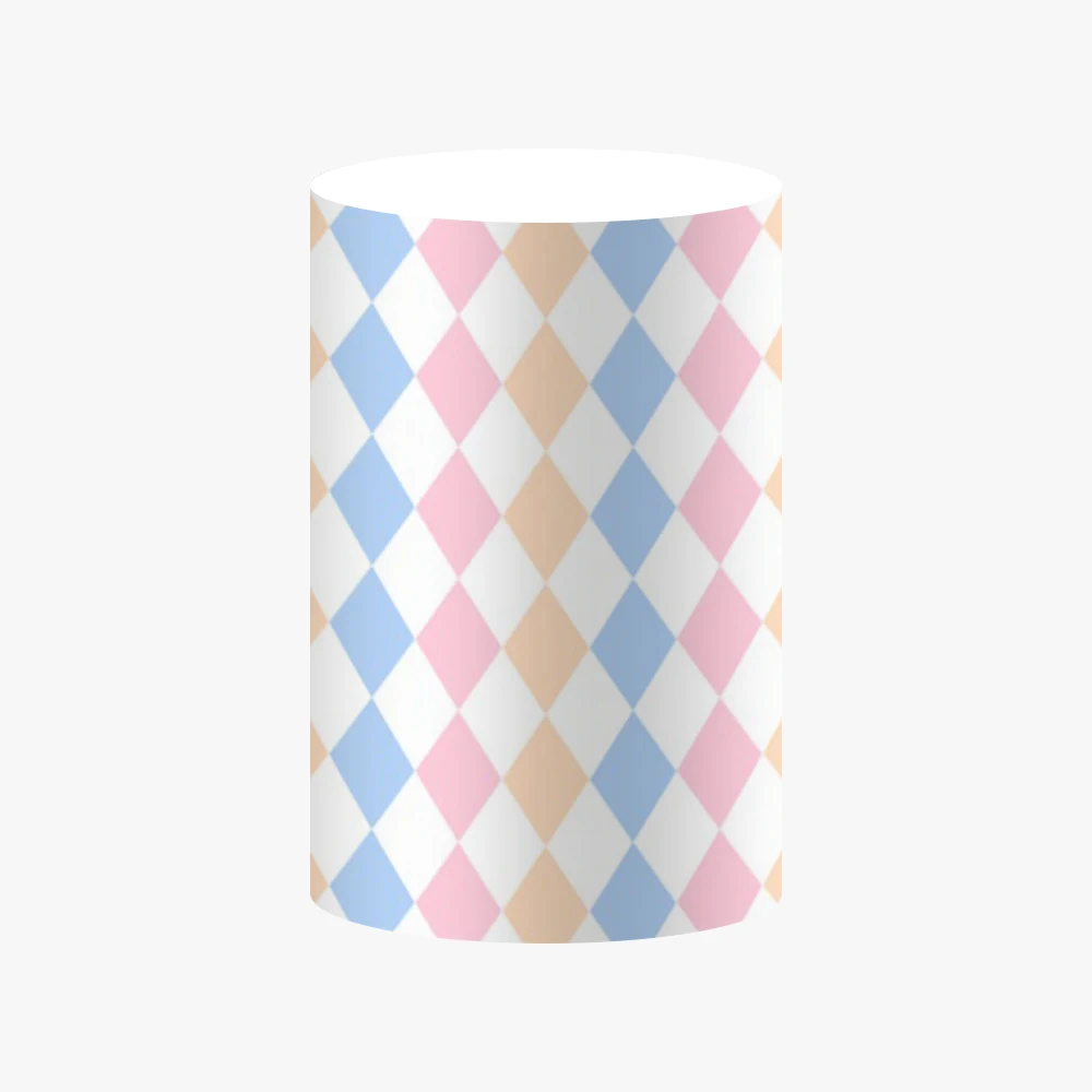 Sweet Candy Ice Cream Cylinder Covers Backdrop Pink Stripe Decoration Kids Birthday Party Dessert Table Cylinder Plinth Covers