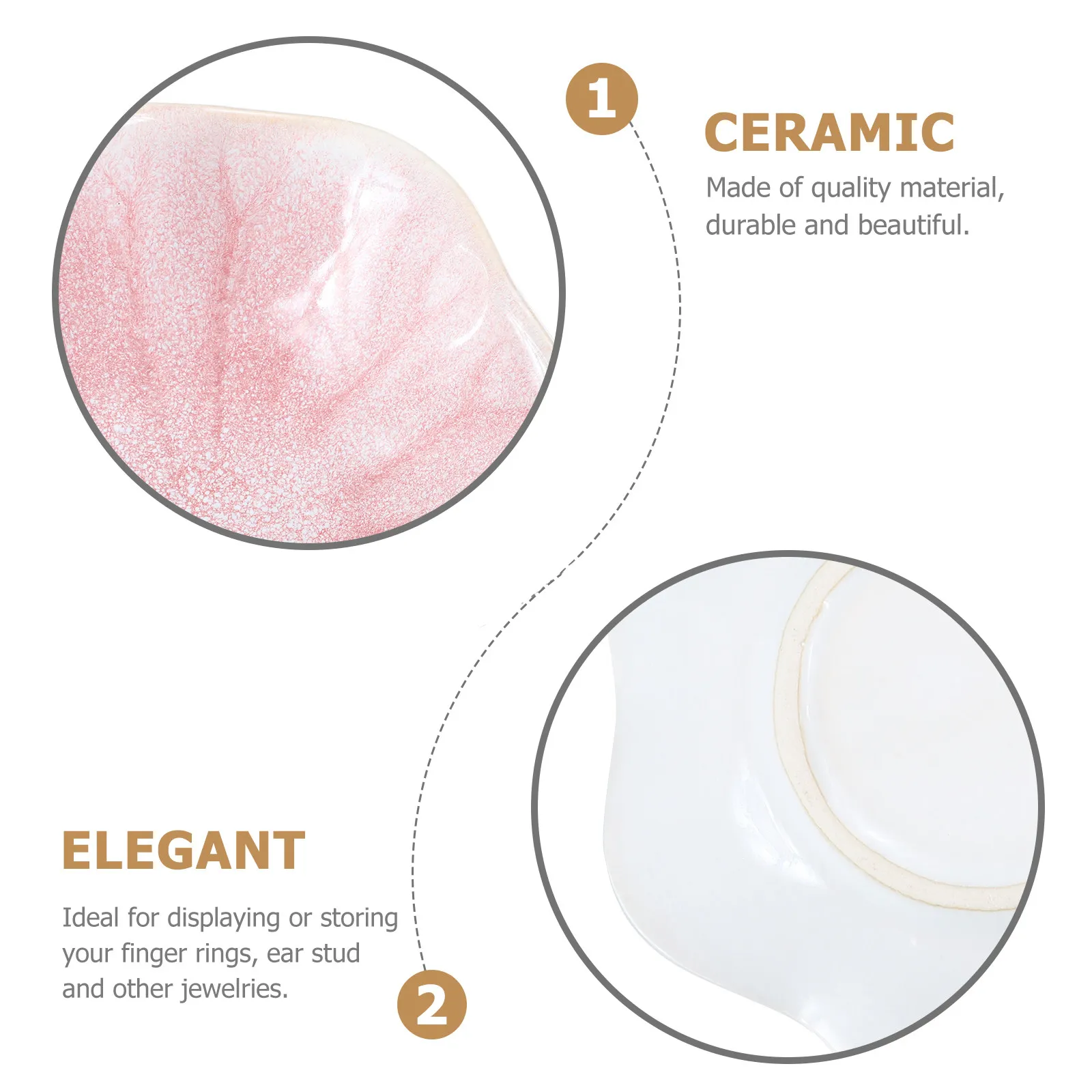 

Керамическая тарелка-органайзер в форме листа для украшений: колец, браслетов и мелких аксессуаров для дома, ванной и спальни