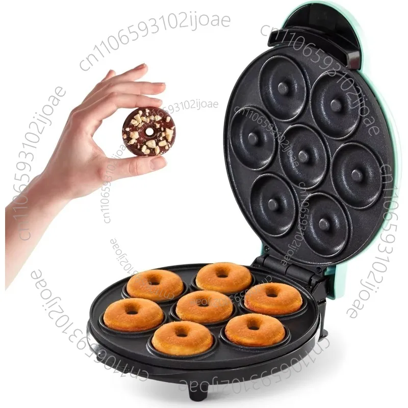 Electric Mini Waffle Maker - Iron body, can make 7 mini doughnuts or pancakes at a time