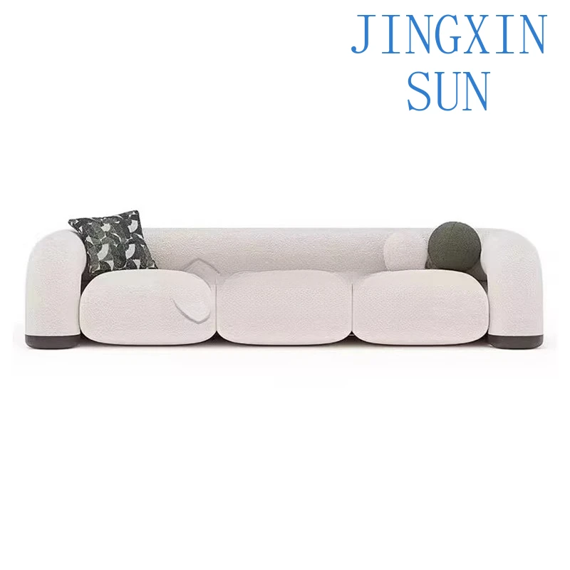 Fashion Fabric Sofa for Beauty Club Studio Internet Celebrity Home Office Living Room Reception Area Decor Modern Sectional
