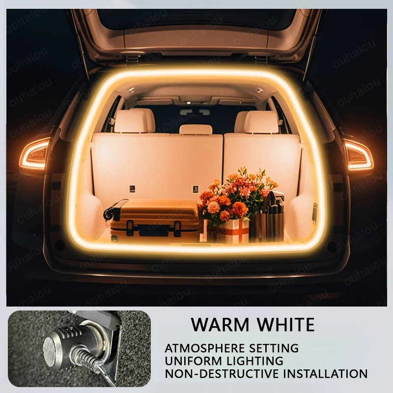 포드 에지/엣지 L 트렁크 라이트 개조 조명 무드등 화이트 웜 화이트 리어 트렁크 LED 라이트 바