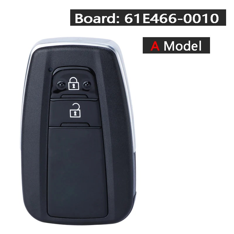 KEYECU FCC ID: B2U2K2R Board: 61E466-0010 8990H-02040 433MHz 4A Chip Smart Card Afstandsbediening Sleutelhanger voor Toyota Corolla 2019 2020 2021