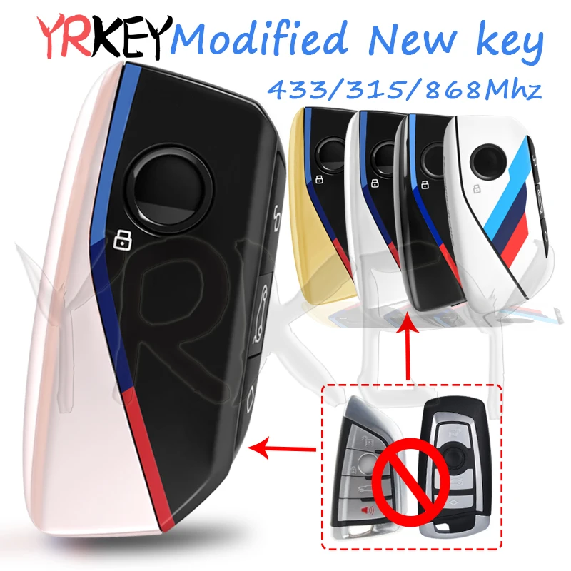 

Modified Remote Key F Chassis CAS4 FEM BDC 3 5 7 Series 315 433 868 Mhz 49 Chip Keyless Go Upgraded Smart Car Key Fob