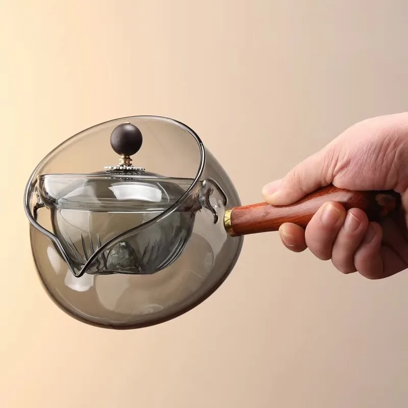 Detachable Heat-Resistant Glass Teapot, Kung Fu Tea Cup, 360 Degree Rotation, Simplicity, Household, Light, Luxury, Office