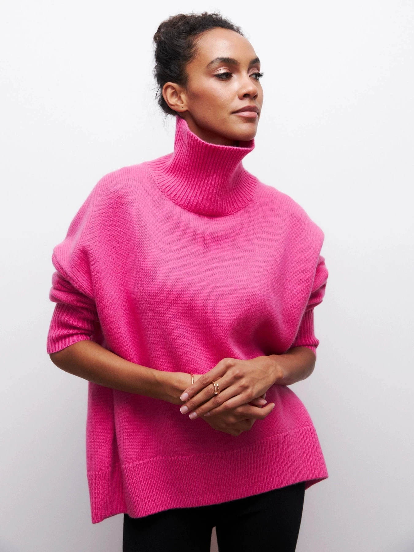 Autumn Winter Women's Pullover Sweater Solid Color Simple Casual High Neck Long Sleeve Knitte Sweaters Female Commuting Clothing