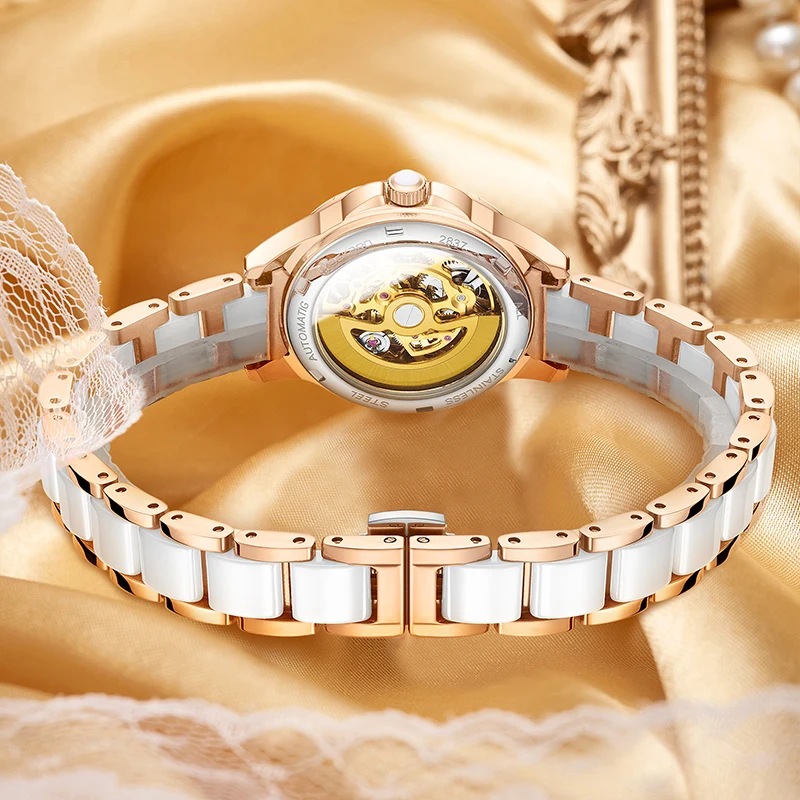 New Fashion Womens Mechanical Watches for Woman Simple Stainless Steel Pagani Designs Women Automatic Watch Gifts Reloj Mujer