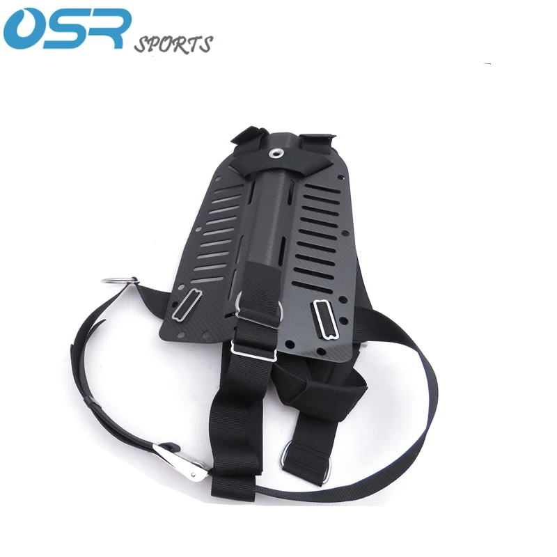 Scuba Diving Carbon Fiber Alu Aluminum Stainless Steel SS316 backplate with adjustable harness BCD back mount sidemount