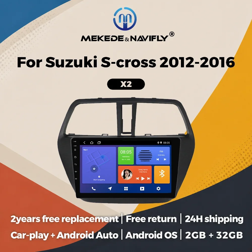 Wireless Carplay Android Auto Car Radio For Suzuki SX4 2 S-Cross 2012-2016 Multimedia Video Player intelligent system Head Unit