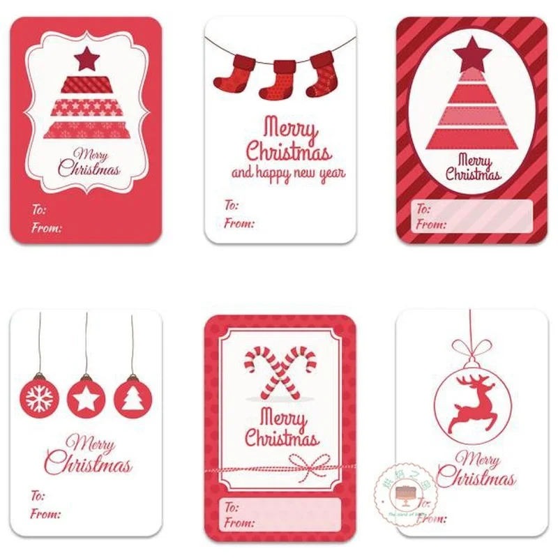 250pcs 6 Designs Christmas Theme Seal Labels Stickers for DIY Gift Baking Package Envelope Stationery Decoration