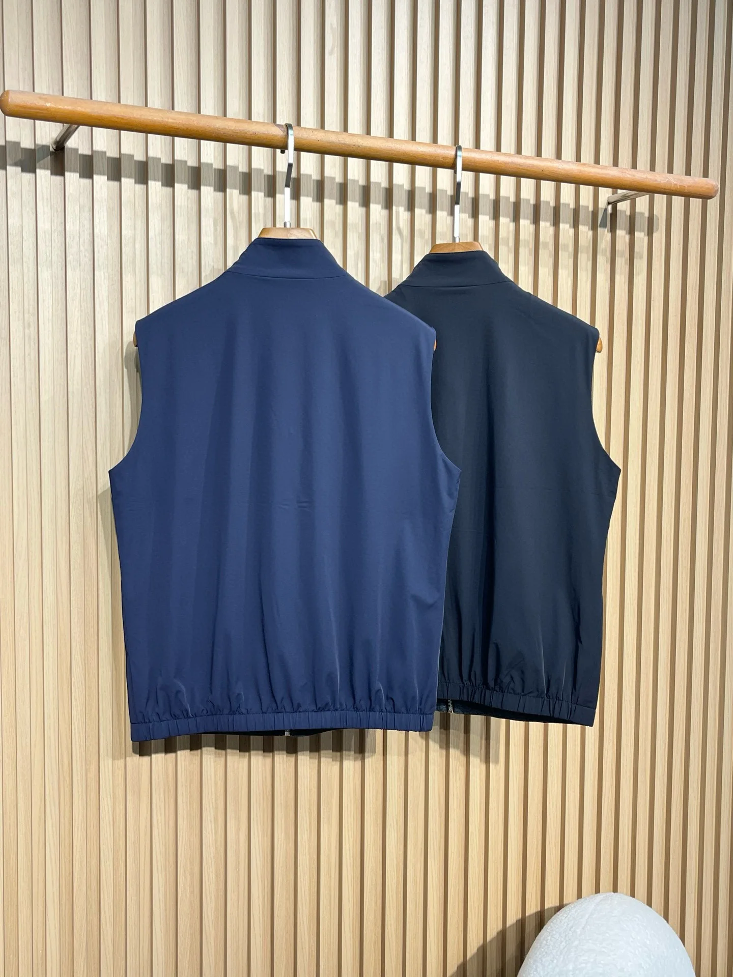SIJITONGDA 2025 Men's Autumn and Winter New Boutique Stand up Collar Cashmere Blended Knitted Soft Touch Double sided Vest M-3XL