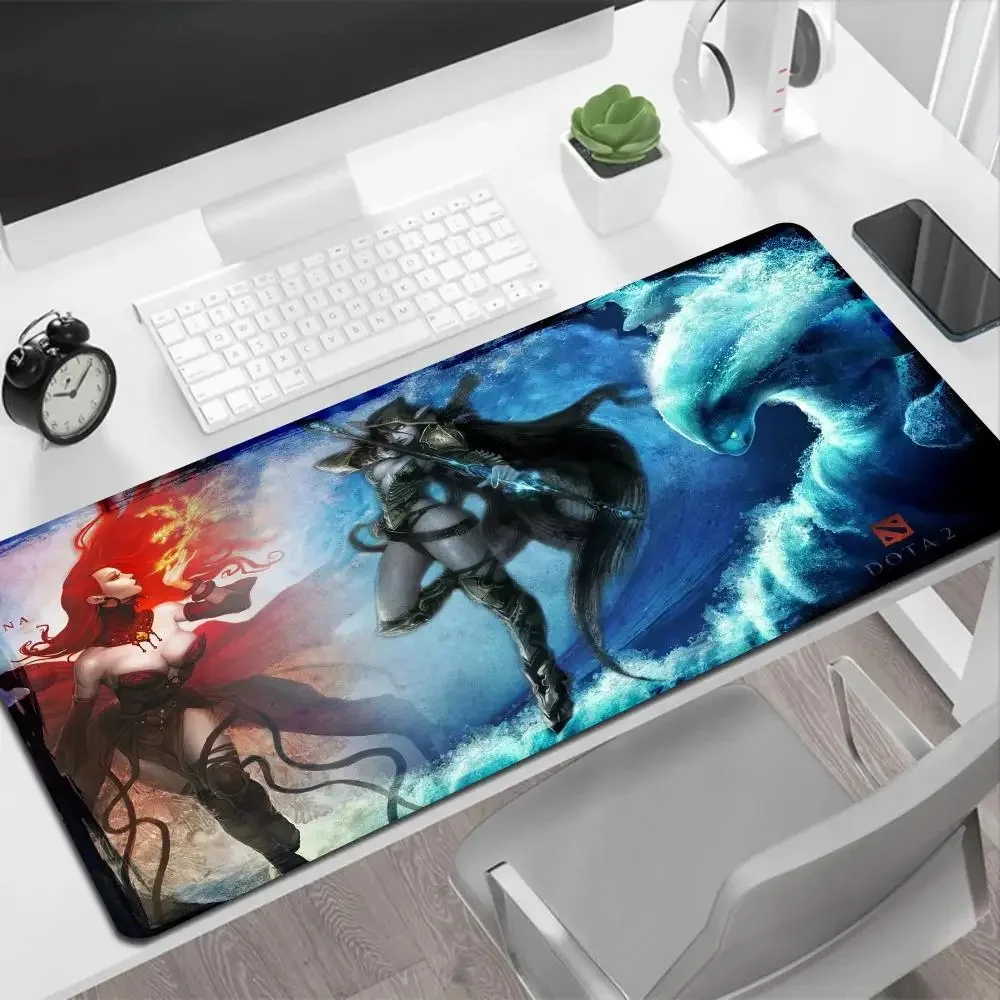 XXL D-DOTA2s Large Size Table Carpet 900x400mm Lock Edge Laptop Keyboard Rubber Mousepad Large Gaming Accessories Kawai Desk Mat