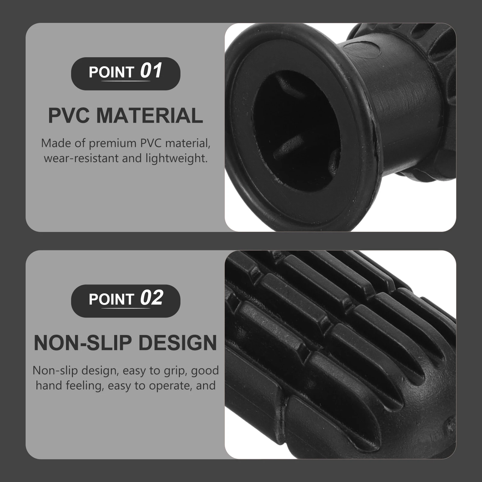 

1Pair Durable Foosball Handle Grip Replacement Table Football Machine Parts Anti-Skid PVC Material Long-Lasting Easy to Operate