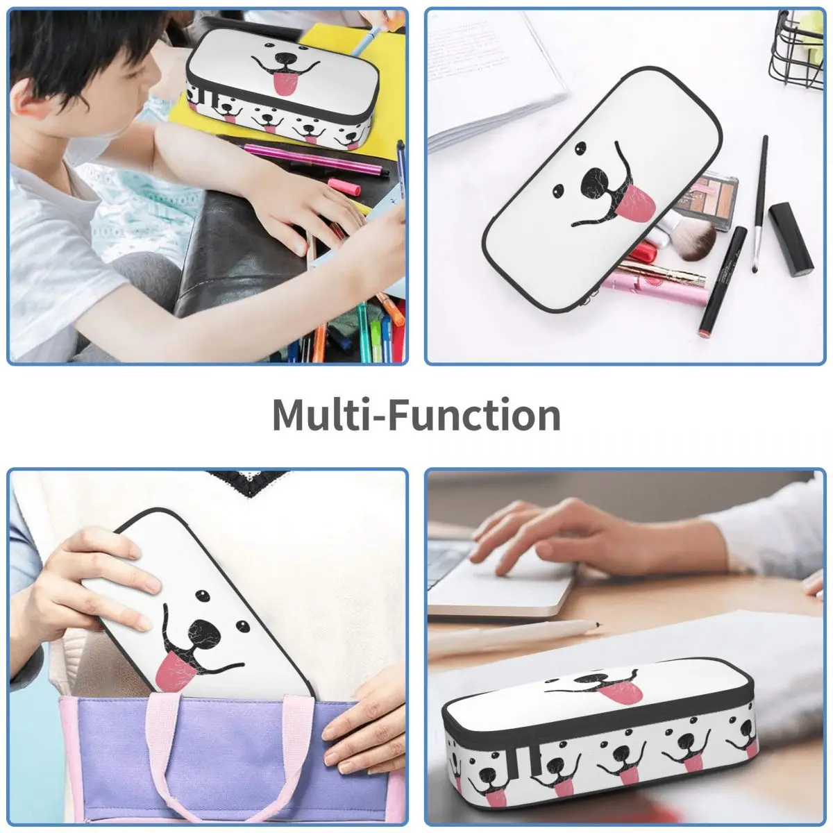 面白いサモエド鉛筆ケース少年少女学校ペンボックス鉛筆バッグ文具用品ペンホルダーバッグ