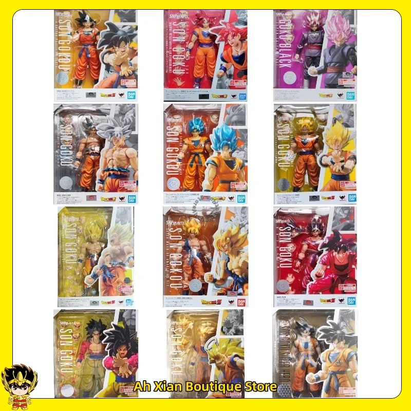 

【Spot Goods】Bandai Shf Dragon Ball Full Power Black Goku Super Four Super Two Super Saiyan Blue Hair White Hair Black Hair