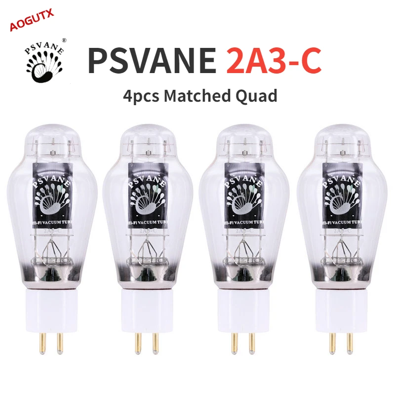 Aogutx PSVANE 2A3C Vacuum Tube Replaces 2A3 2A3-C Series Electronic Tube Precision Matching Amplifier High Fidelity Matched Quad