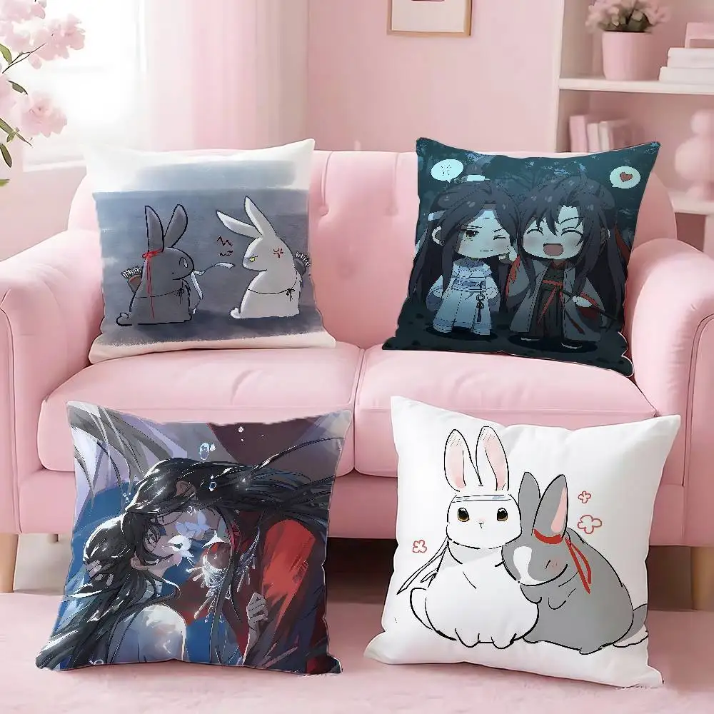Immagine 4: Mo Dao Zu Shi Federa per cuscino Stampa Fibra di poliestere 40X40 cm Decorazione per fodera per cuscino per divano di casa