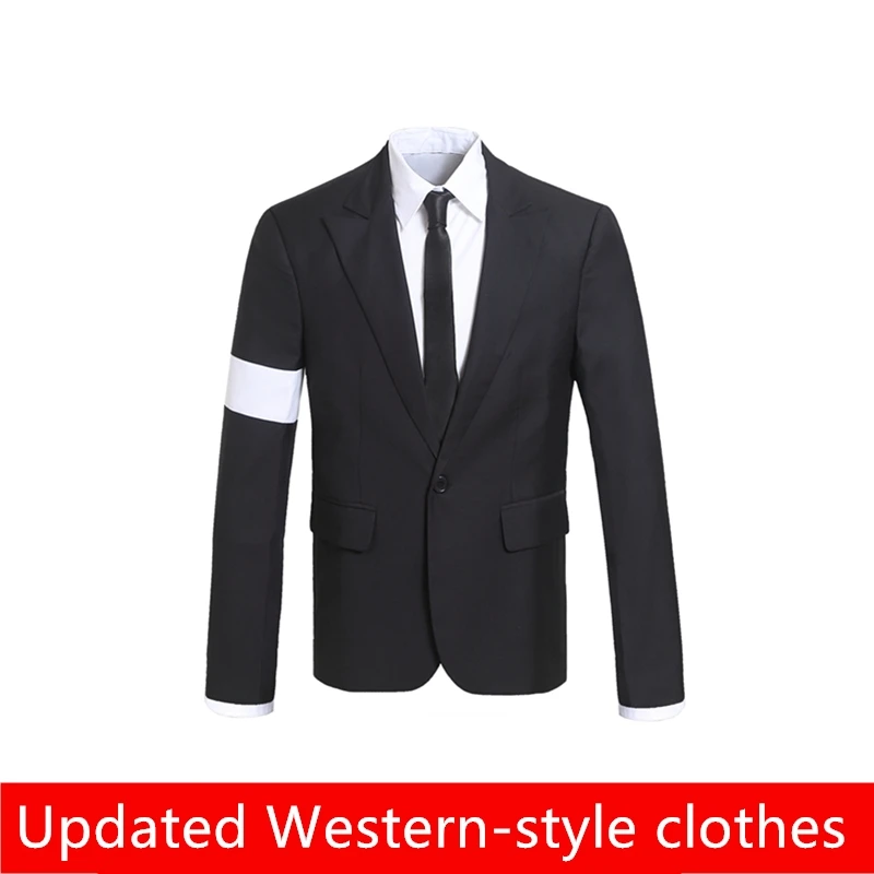 Diamond Party Outfit luxury Good quality MJ Michael Jackson Cosplay Dangerous Modern suit necktie  Mechanical dance Hip hop Stag