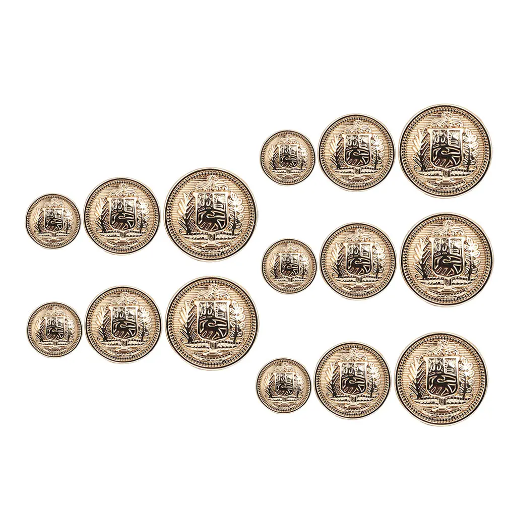 

30 Pcs Coat Metal Buttons Decorative Vintage Embellished for Sewing Golden Fashion