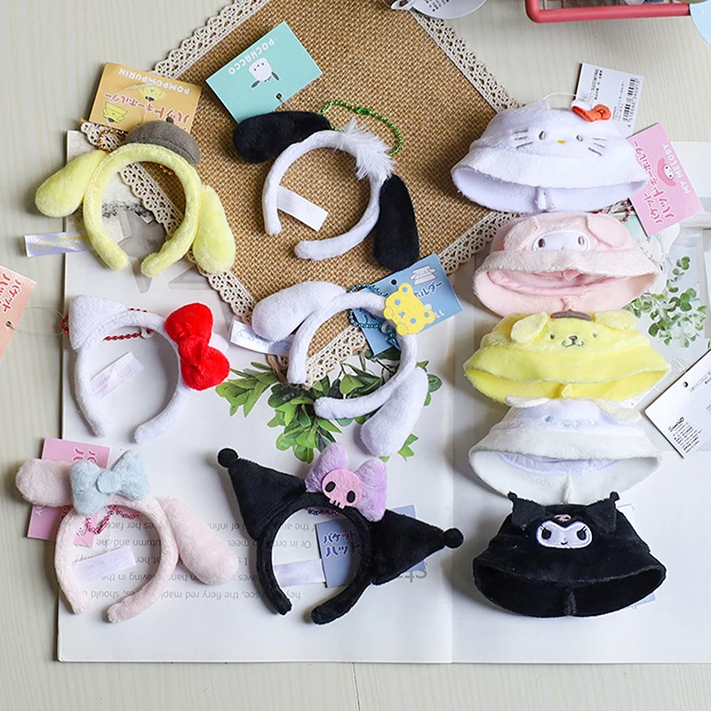 

Одежда для куклы 10 см, милая фотография, плюшевая шапка Kuromi Cinnamoroll, кольца, милое мультяшное украшение, праздничные подарки