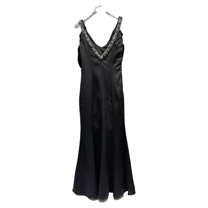 Vestido Largo de Satén con Escote en V y Borde de Diamantes de Moda para el Verano de 2025, Vestido Maxi E sin Tirante...