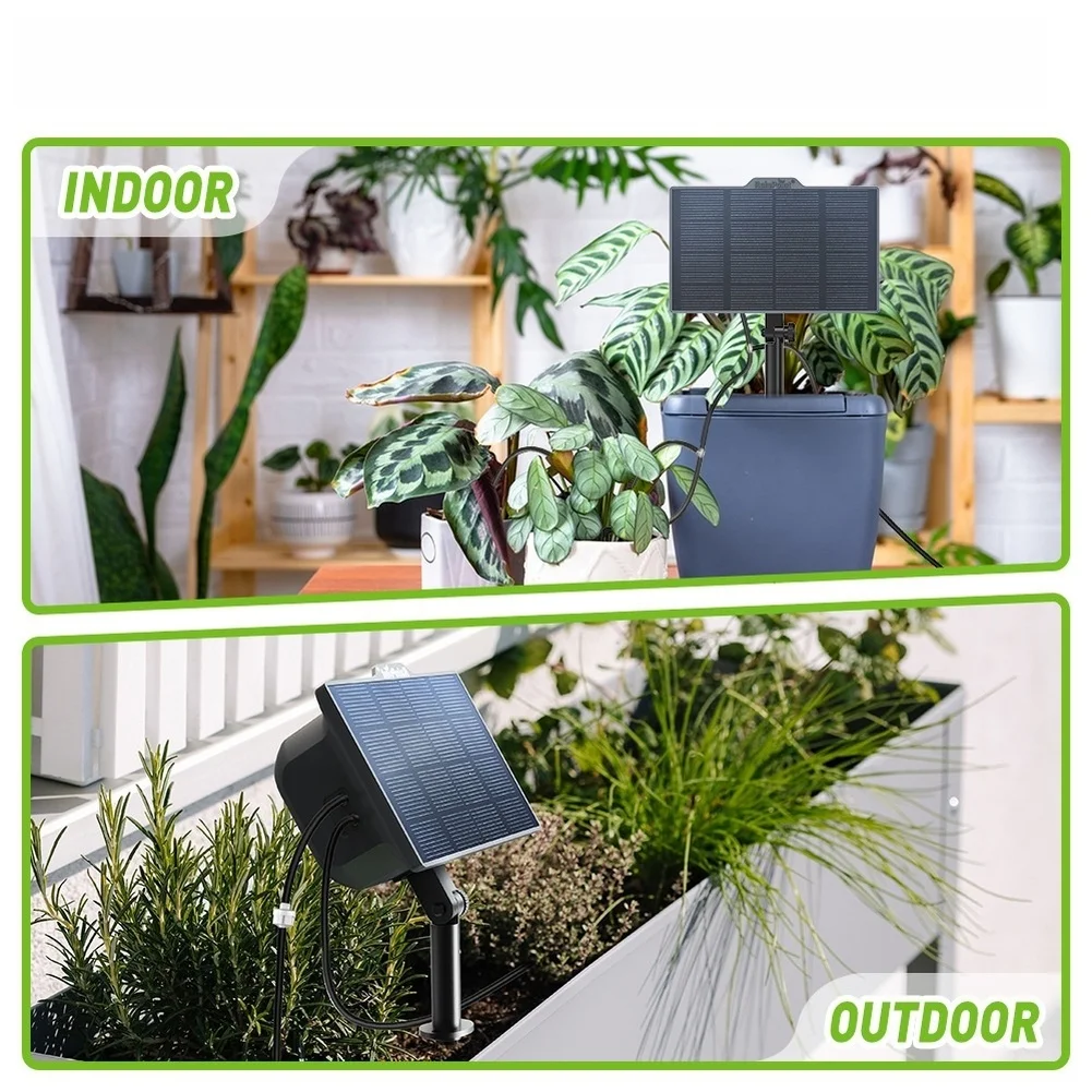 Free Solar Drip Irrigation System for Balcony Gardening Automatic Timing Rain Delay and Wireless Configuration