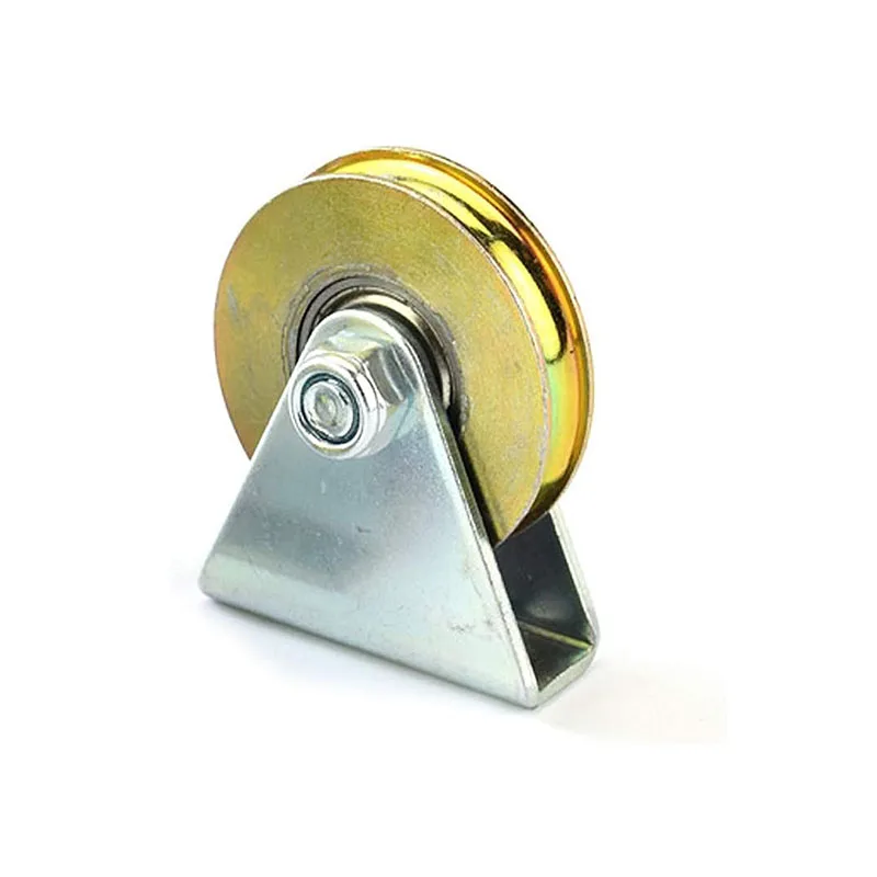1.5" Bearing Wheel Wire Rope Pulley Block Bearings Bearing Wire Rope Guide Wheel for Lifting with Triangular Bracket L Bracket
