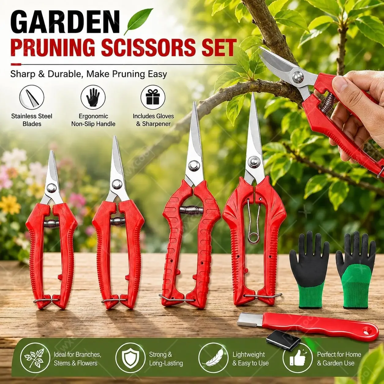Garden Small Scissors Fruit Picking Potted Branches Pruning Shears Household Hand Tools Orchard Farm Gardening Tools Scissors